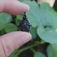 Load and play video in Gallery viewer, Spiderweb Obsidian Dainty Pendant
